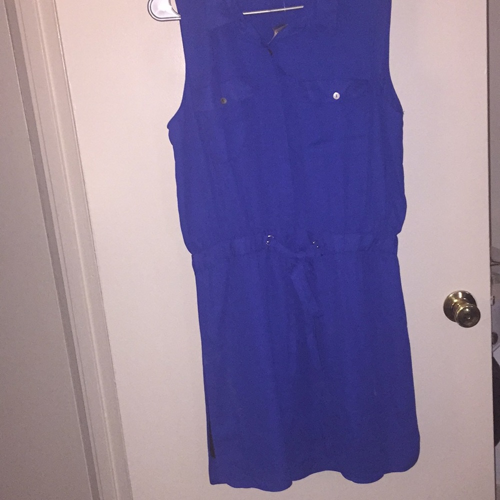Forever 21 blue collar dress new